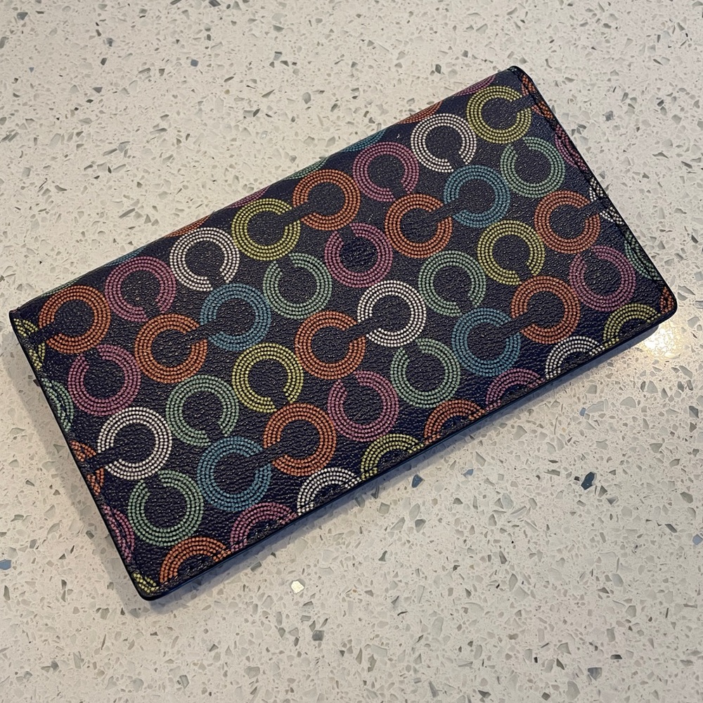 Coach check book cover